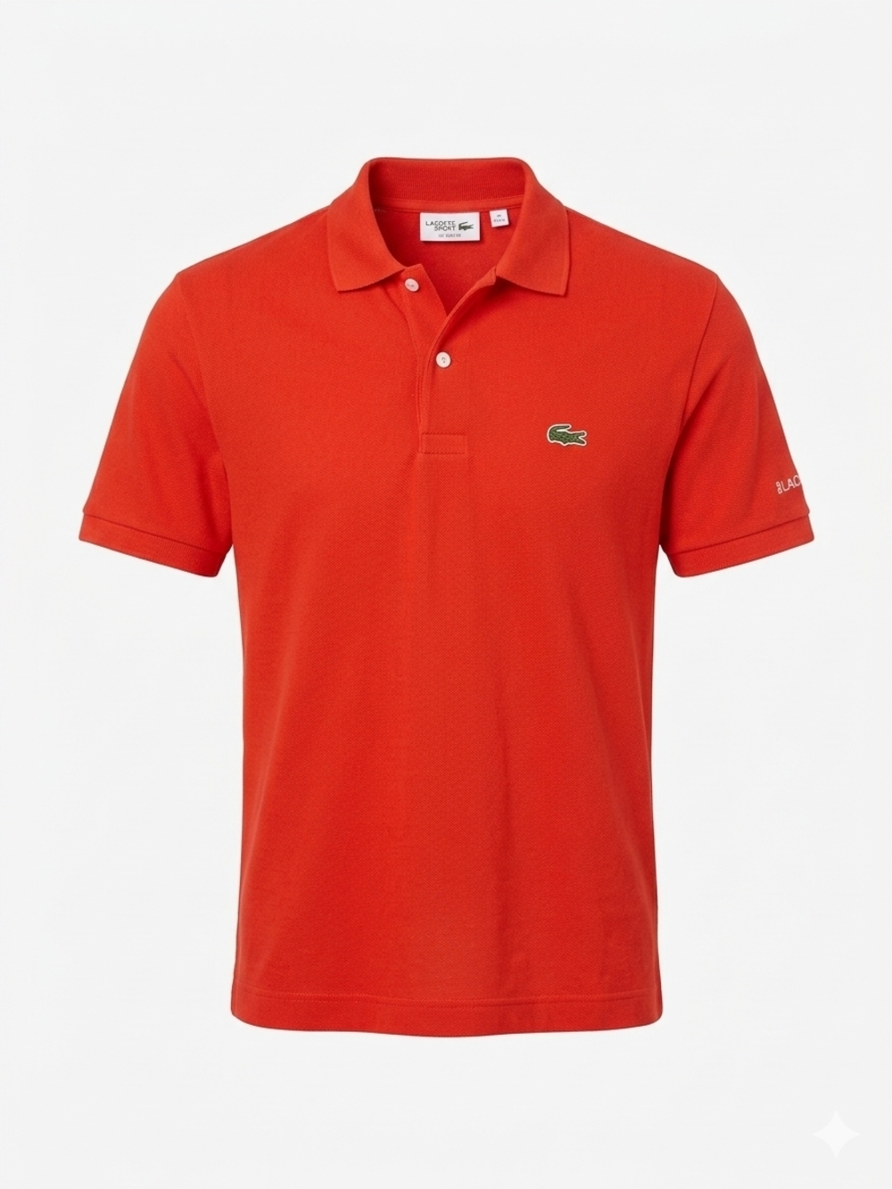 Lacoste Sport Men's Orange Piqué Polo Shirt Short Sleeve Croc Size Large